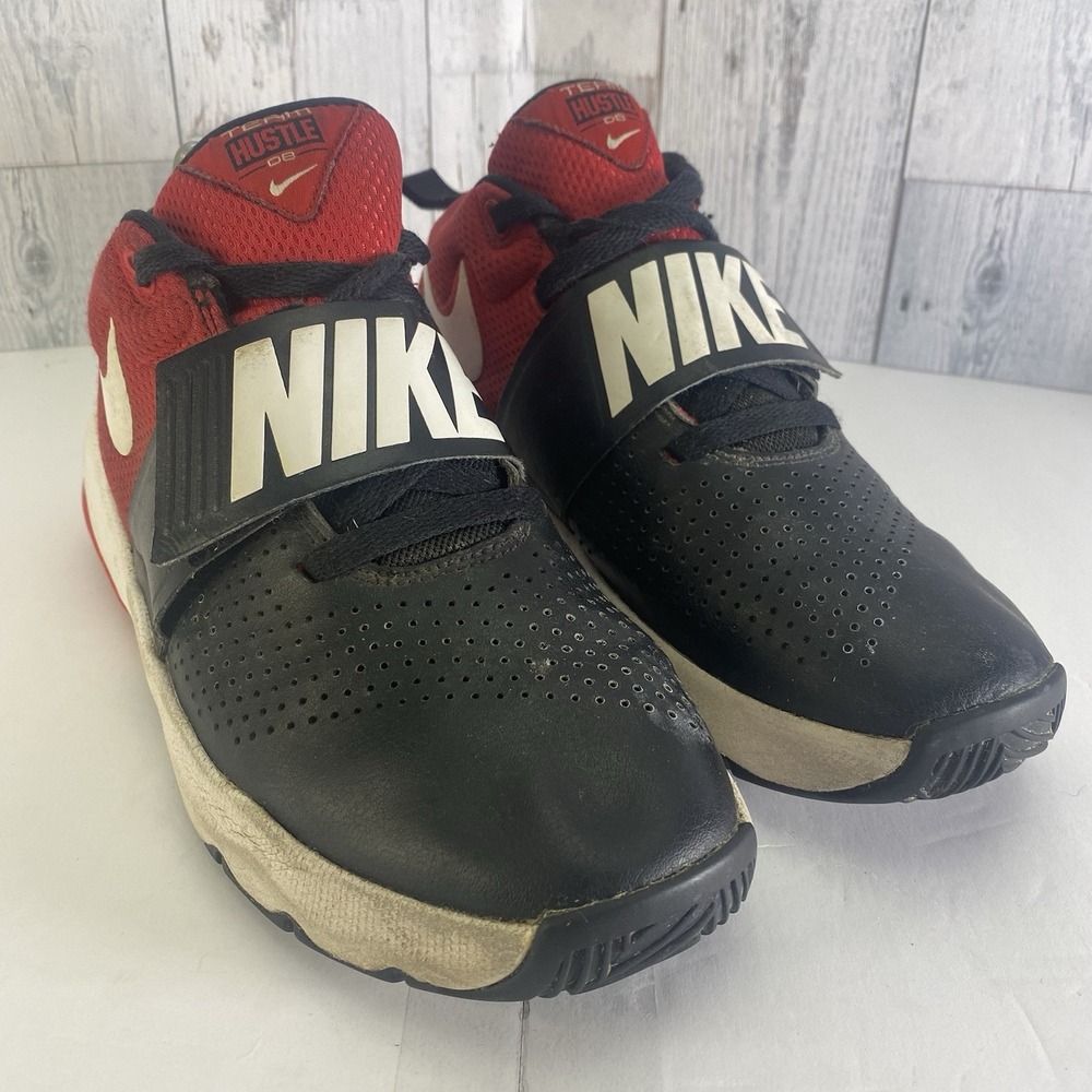 Nike Youth Shoes 6.5Y Black Red Multi Basketball 881941-004 Sneakers Cross Strap